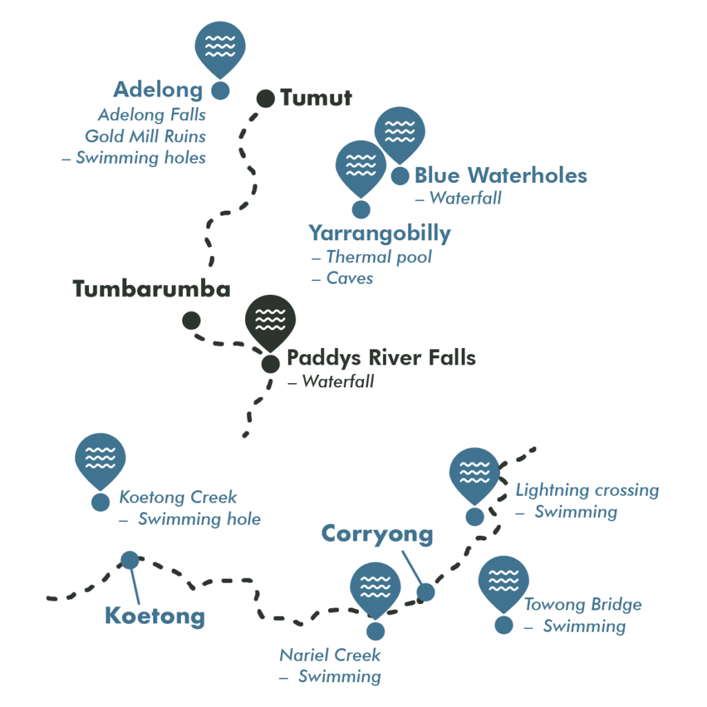 Route map: Wild swimming